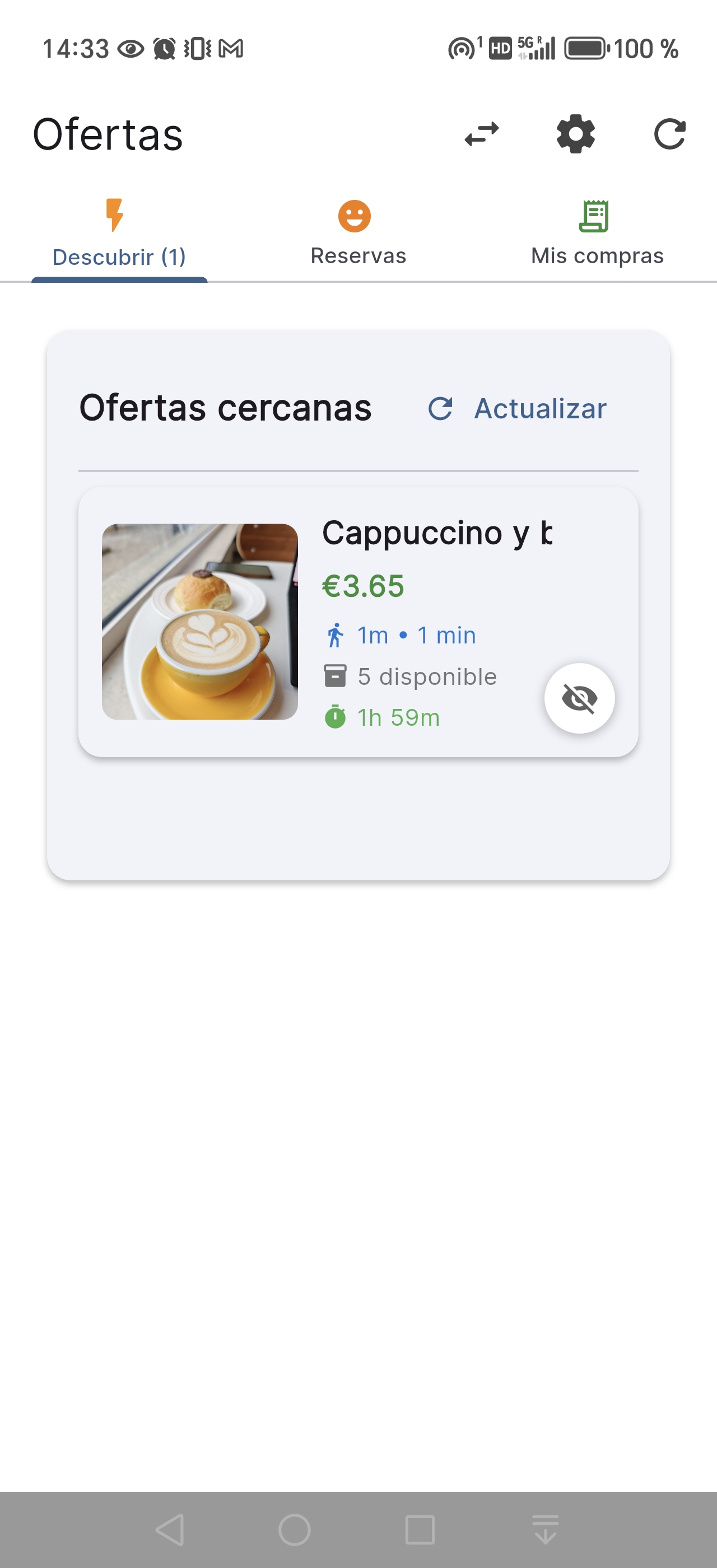 Reserva tu oferta con un clic